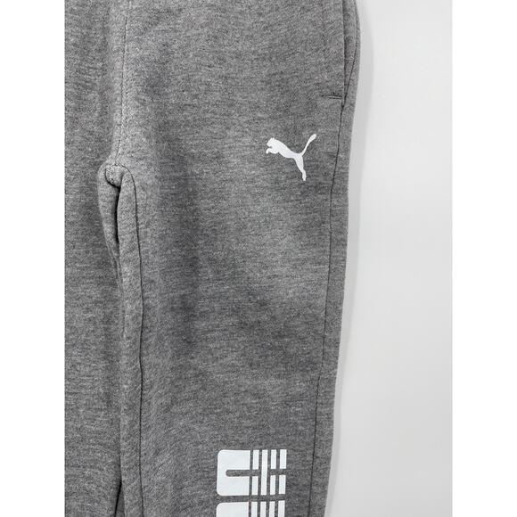 Puma Boys Gray Elastic Waist Tapered Leg Activewear Jogger Sweatpants NEW Size 6 - Picture 5 of 11